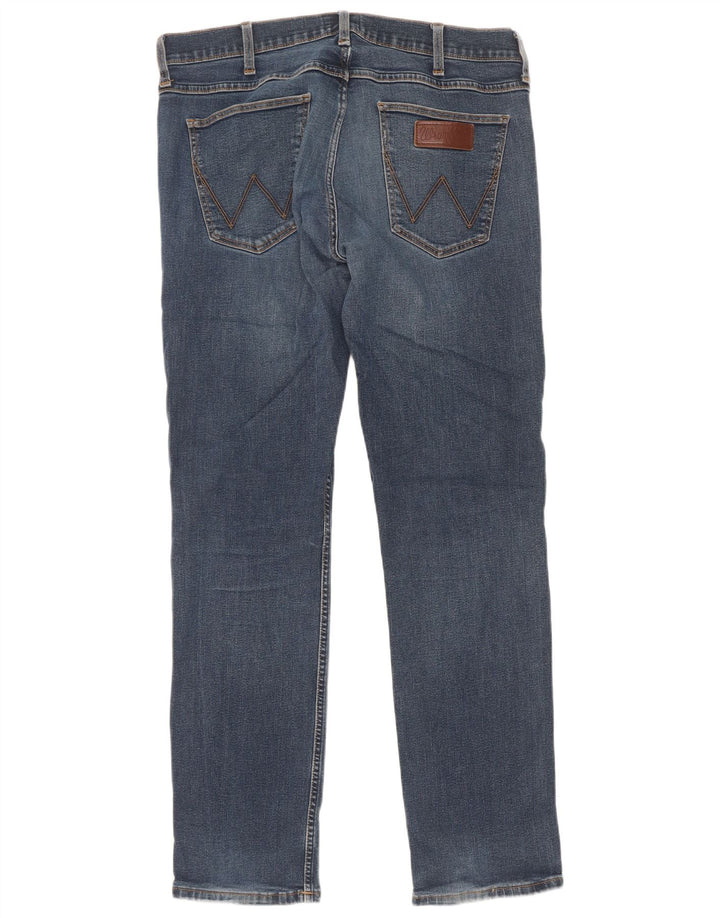 Wrangler Vaqueros rectos de corte regular para hombre W34 L32 Algodón azul