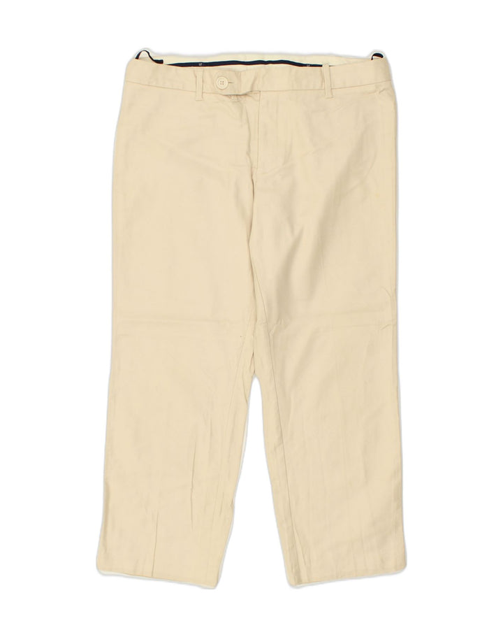 GAP Womens Straight Suit Trousers US 12 Large W34 L26  Beige Cotton | Vintage Gap | Thrift | Second-Hand Gap | Used Clothing | Messina Hembry 