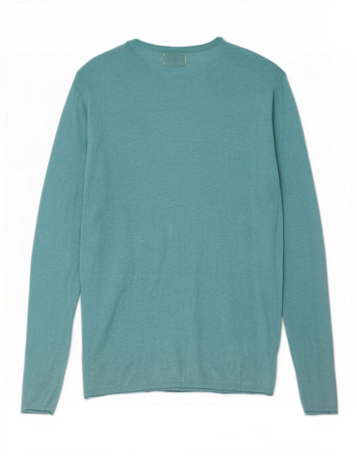 Zara Hombre Top Manga Larga XL Turquesa