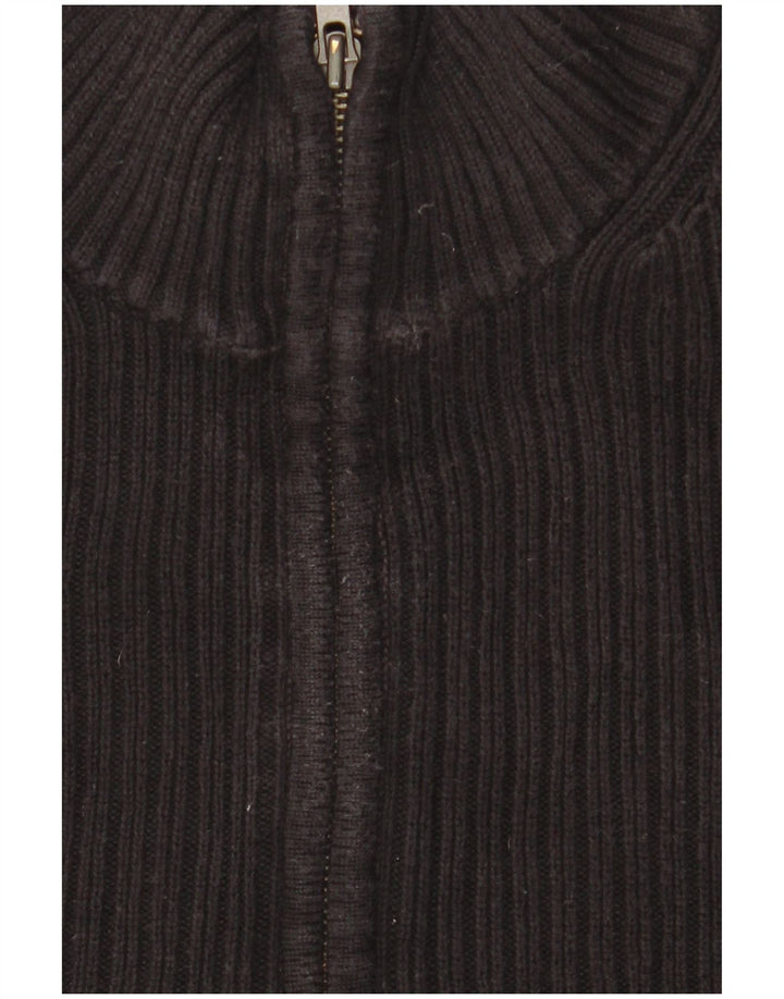 Calvin Klein - Jersey con cuello y cremallera para hombre, talla grande, algodón negro
