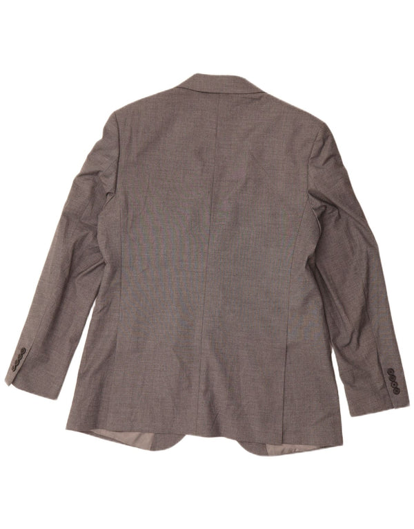 Marks & Spencer Chaqueta tipo blazer con 2 botones para hombre UK 44 XL Poliéster gris