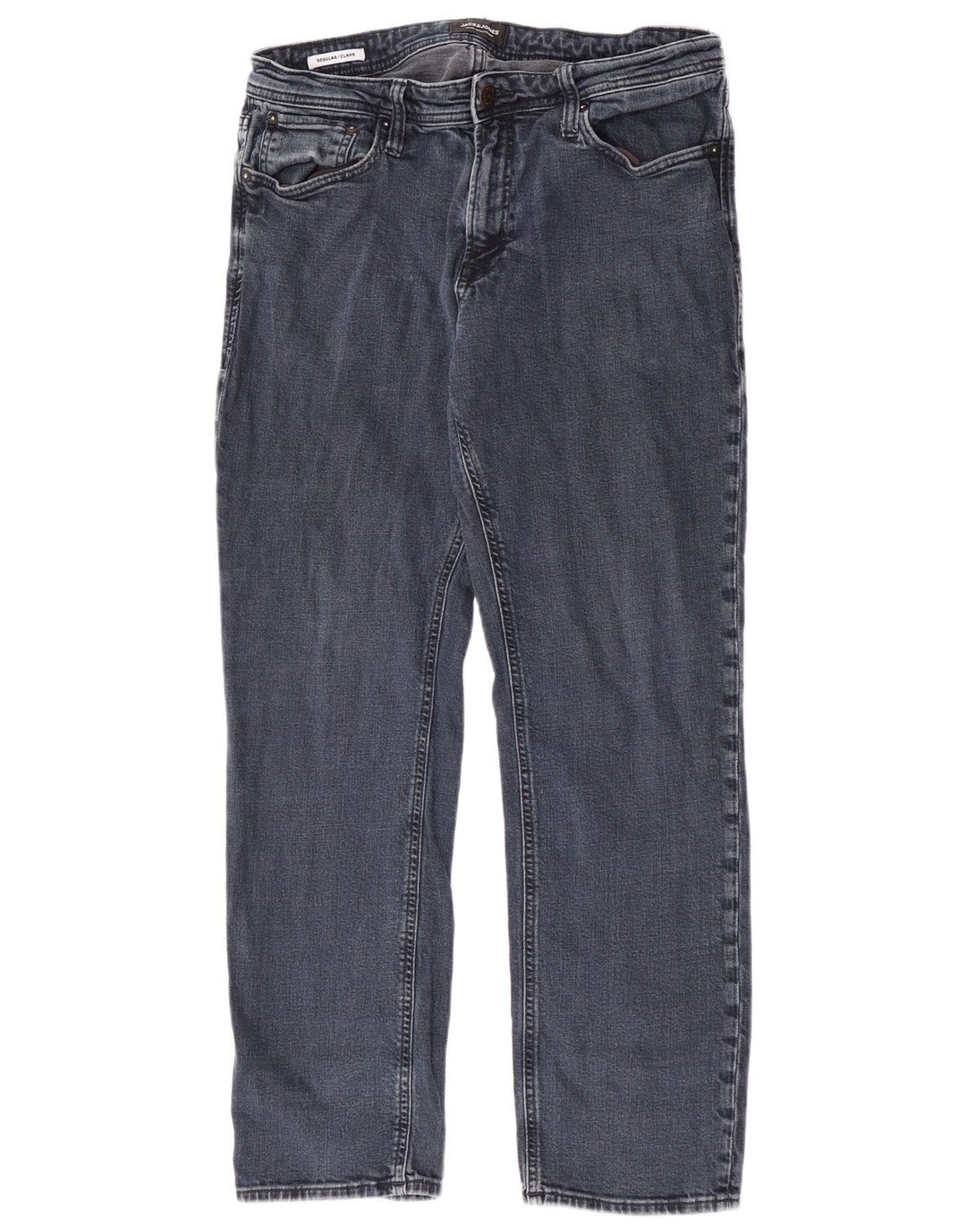 Jack & Jones Mens Clark Regular Straight Jeans W34 L29 Algodón Azul