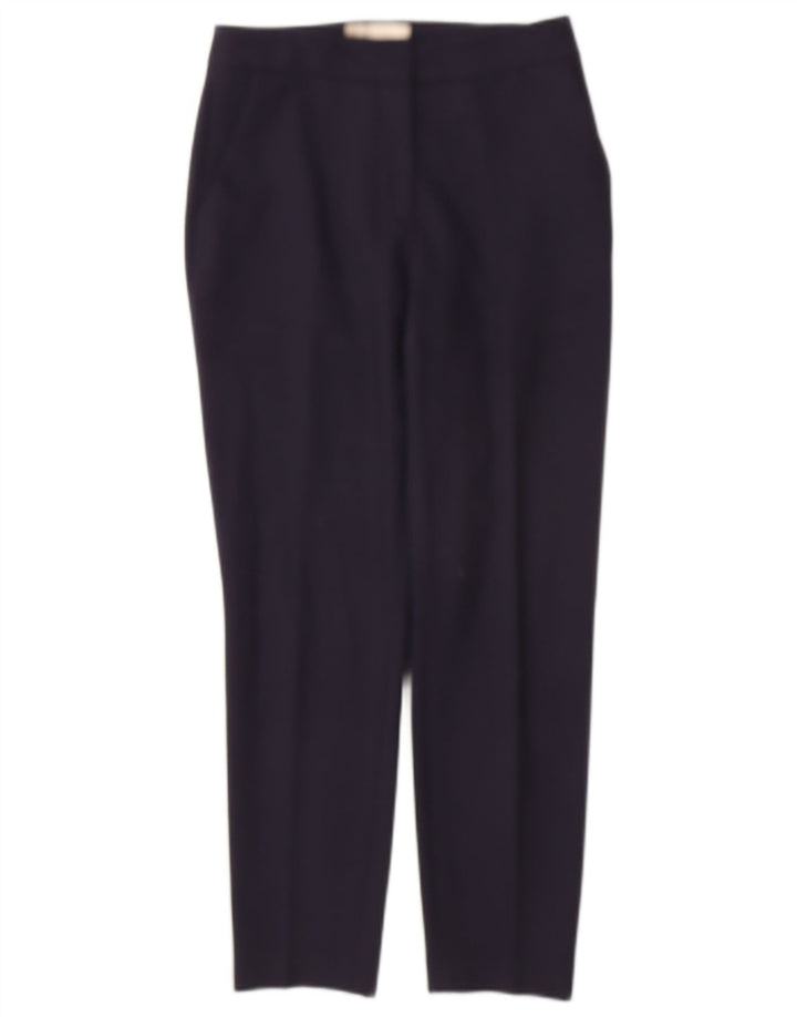 HOBBS Pantalón chino ajustado para mujer Medium W28 L28 Lana azul marino