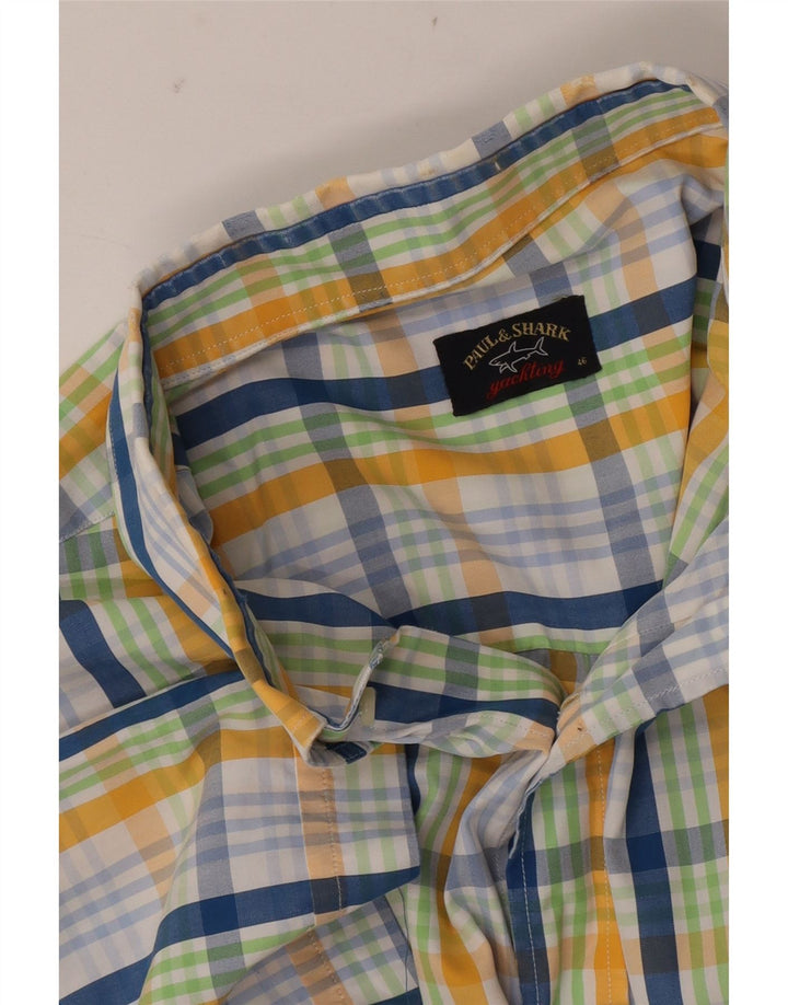 Camisa de manga corta para hombre Paul & Shark Talla 46 2XL Cuadros multicolor