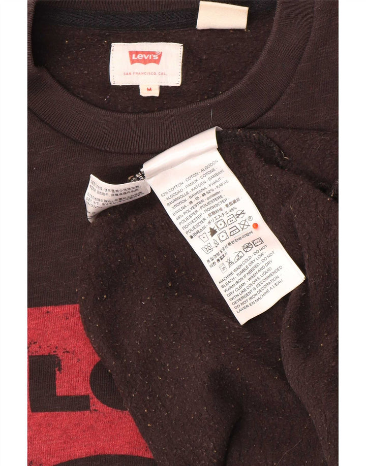 Levi's Hombre Sudadera Gráfica Jumper Algodón Negro Mediano