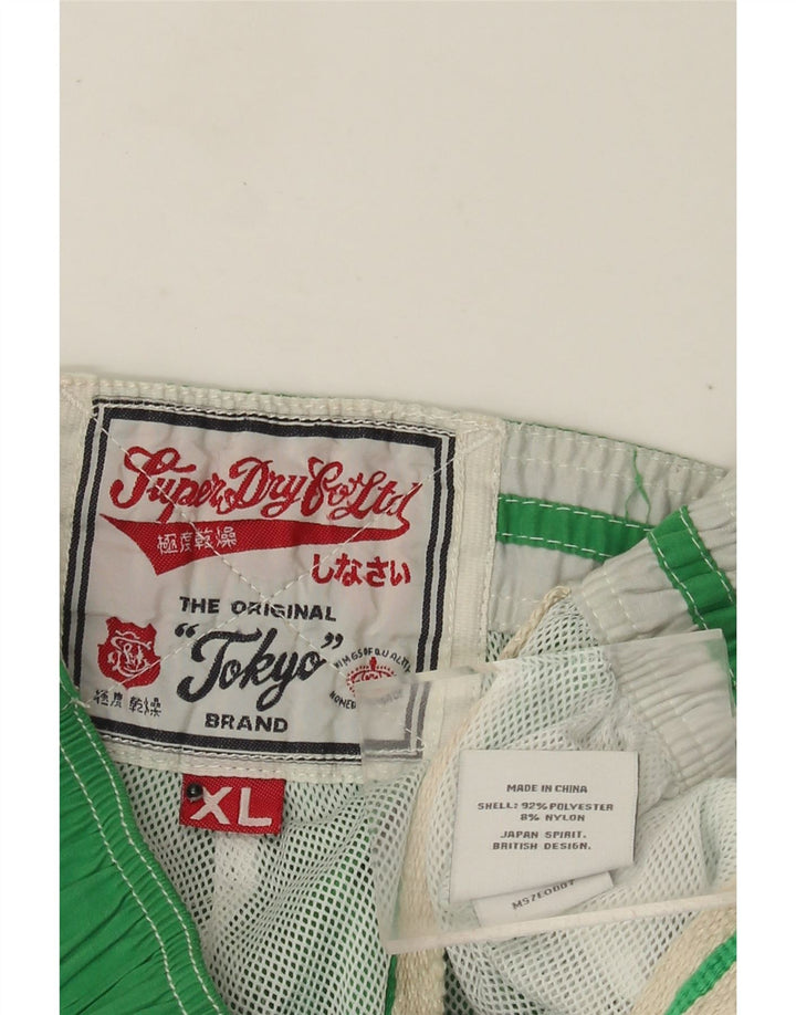 Superdry Bañador con estampado gráfico XL para hombre, poliéster color block verde