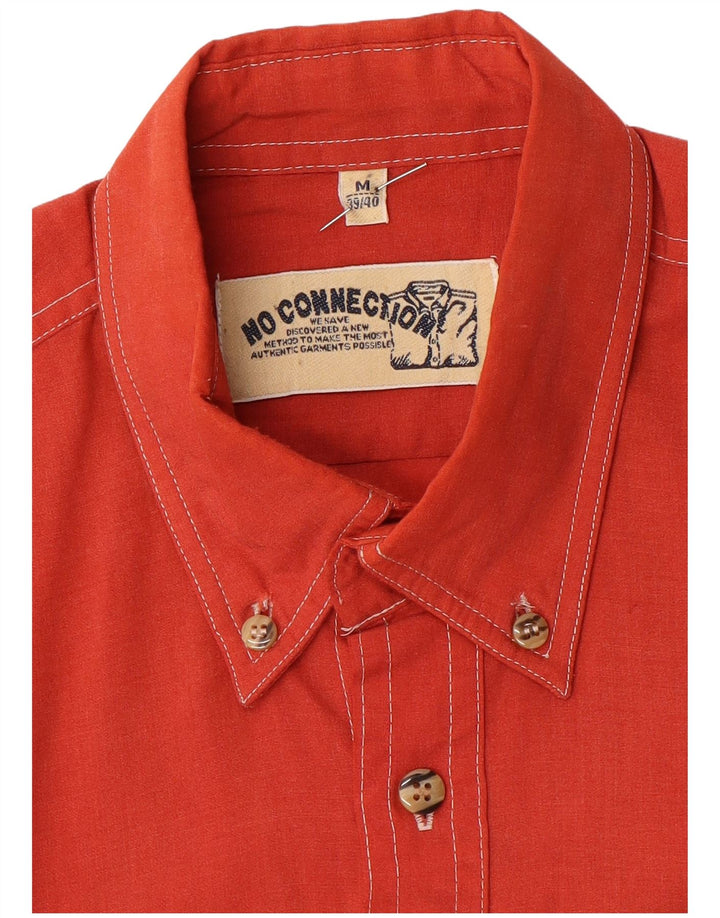 Camisa Vintage Hombre Talla 39/40 Mediana Roja