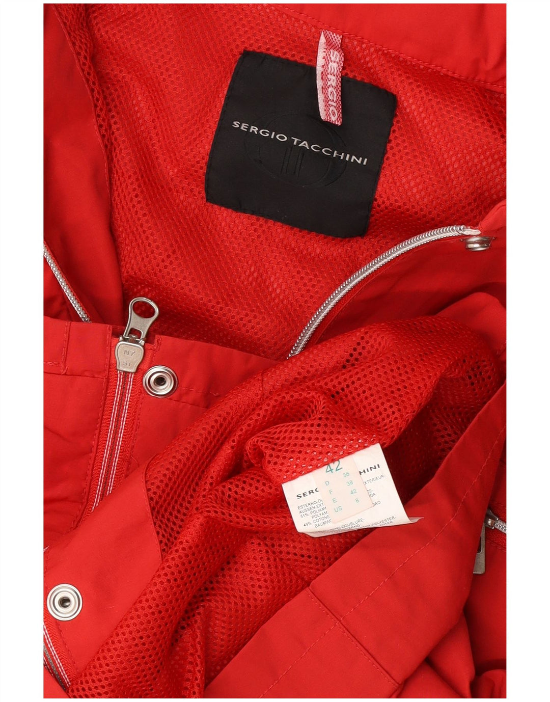 Chaqueta utilitaria para mujer Sergio Tacchini IT 42 Poliamida roja mediana