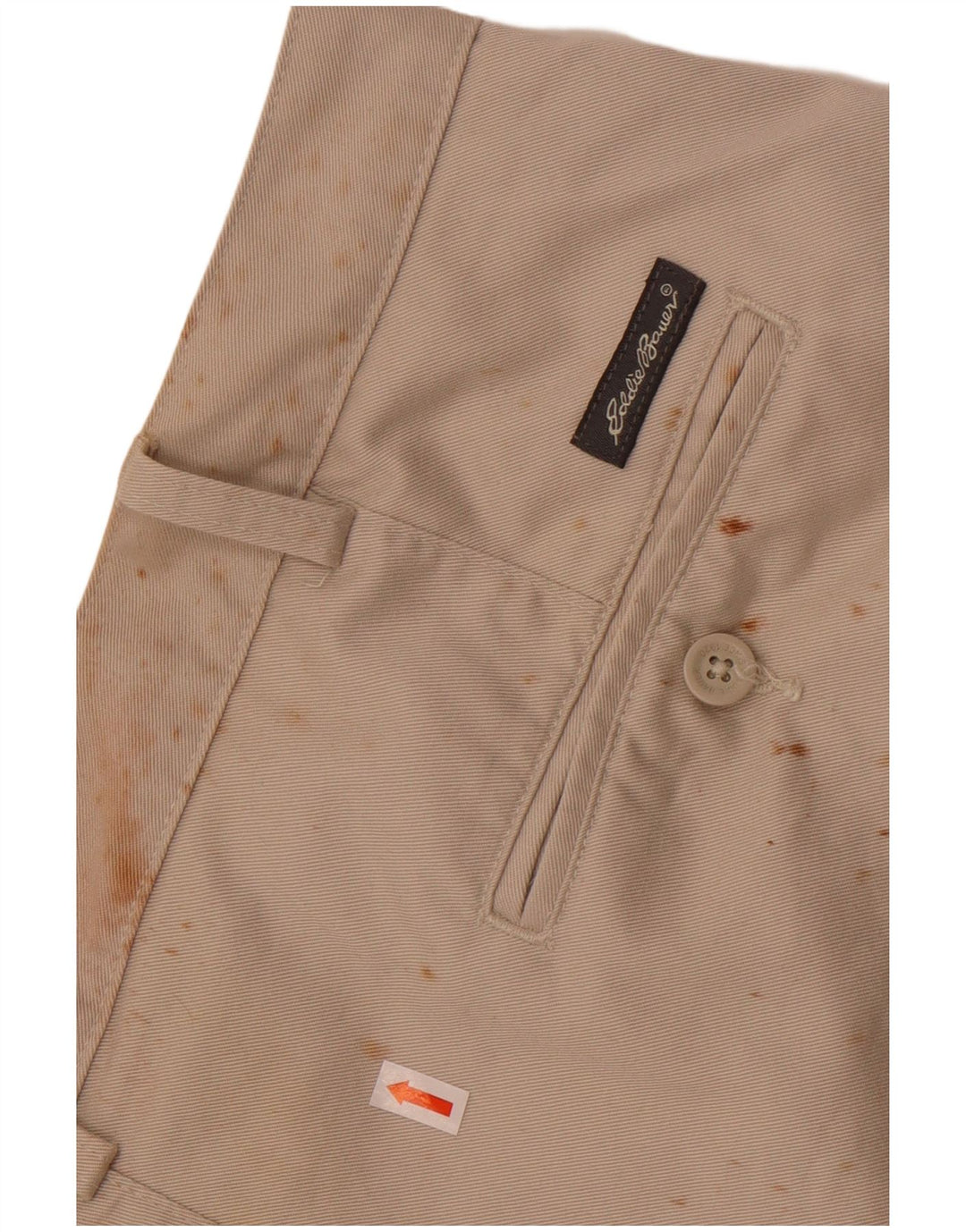 Eddie Bauer Pantalones cortos chinos altos para hombre W44 2XL Algodón beige