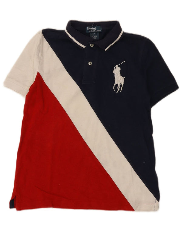 Polo Ralph Lauren Camisa para niño 6-7 años Azul Marino Algodón Colorblock