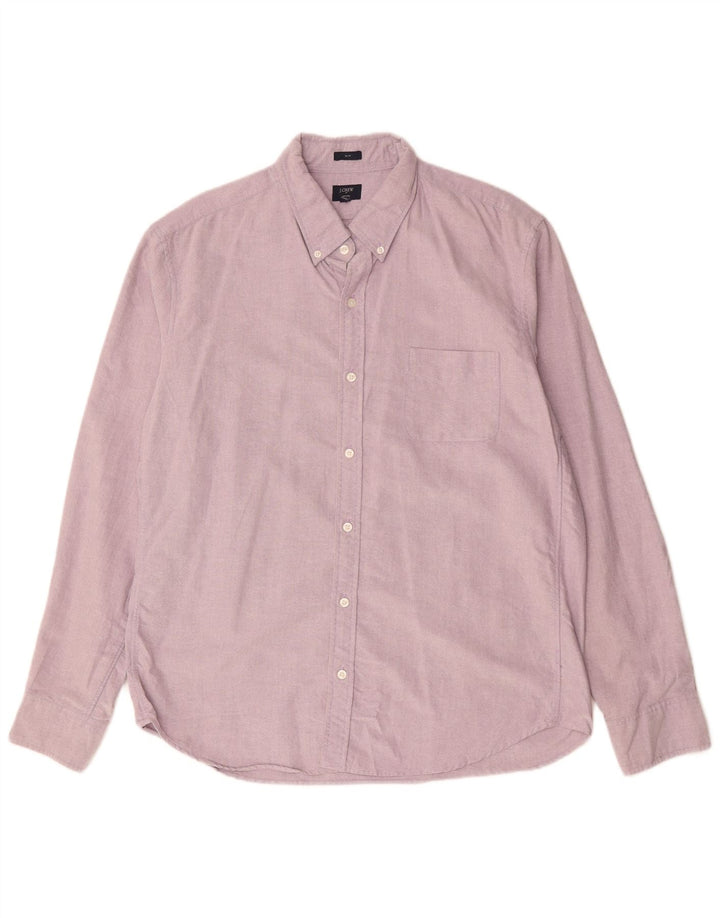 J. CREW Camisa Oxford Slim para Hombre XL Algodón Morado