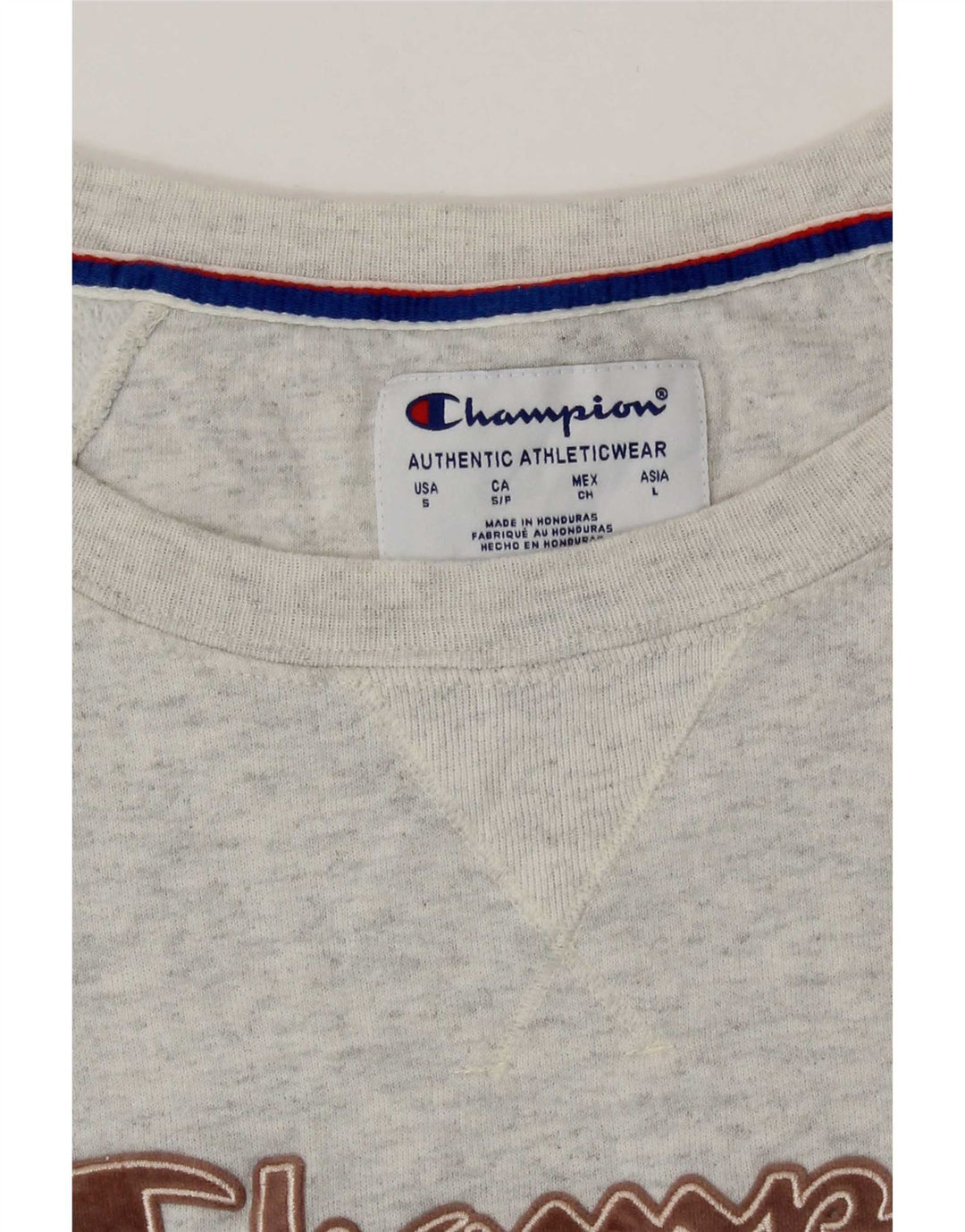 Champion Sudadera de gran tamaño con gráfico para mujer UK 10 Small Grey