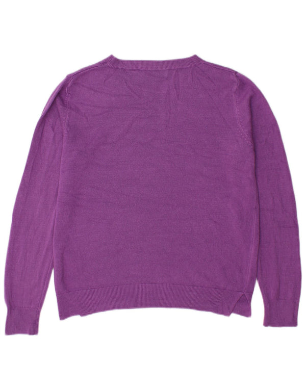 Marks & Spencer Jersey con Cuello Barco para Mujer UK 40 Acrílico Púrpura Medio