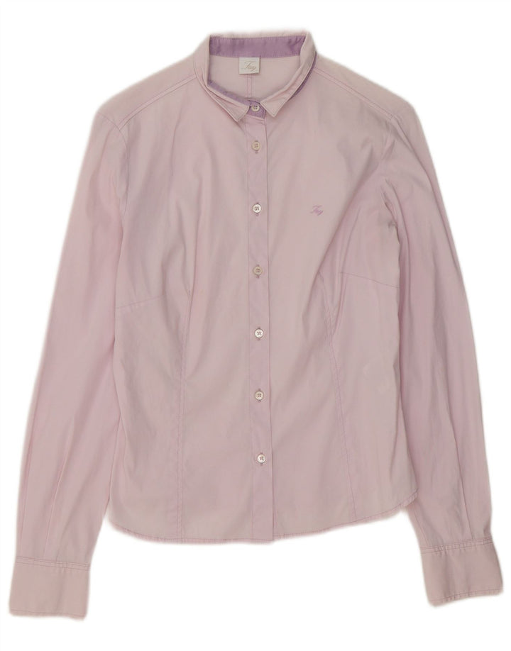 FAY Womens Shirt UK 10 Small Pink Cotton