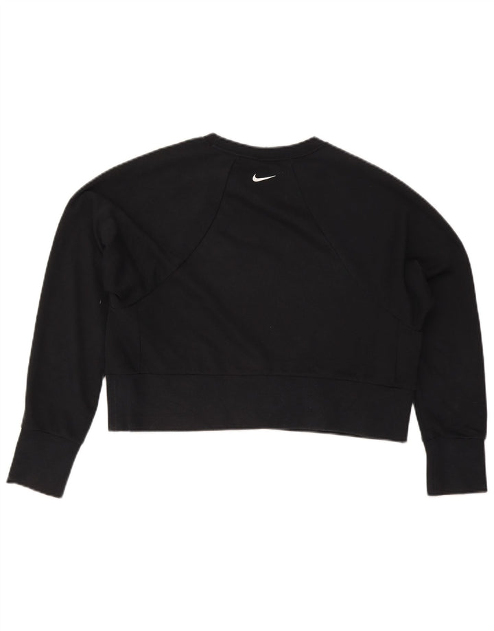 Nike - Sudadera extragrande con gráfico corto para mujer, talla 10, color negro