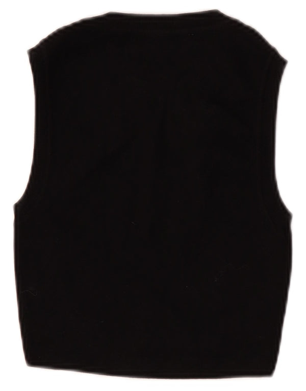 Zara Mujer Crop Vest Top UK 8 Small Viscosa Negra