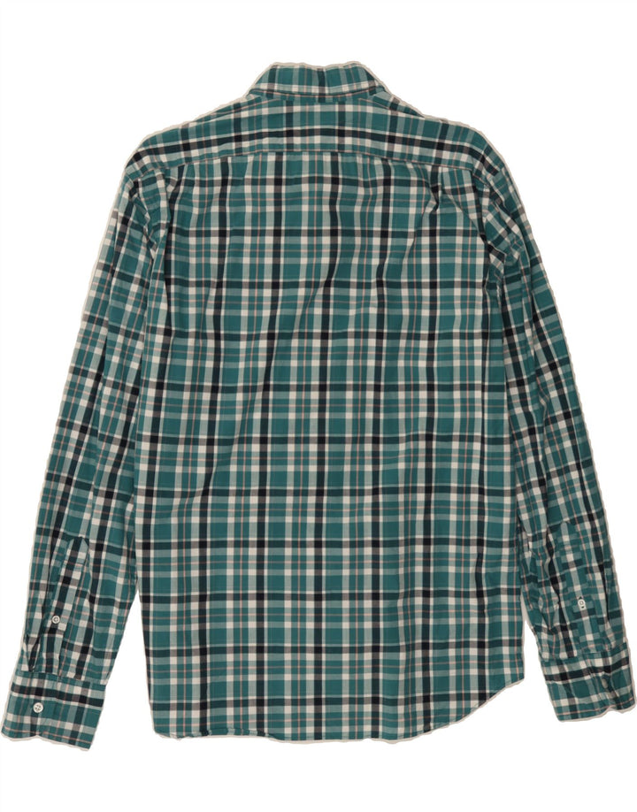 J. CREW Mens Flex Slim Shirt Medium Green Check Cotton Vintage J. Crew and Second-Hand J. Crew from Messina Hembry 