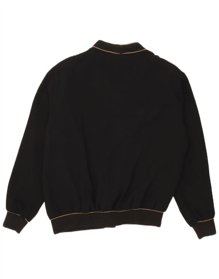 Jacques Lorant Suéter tipo cárdigan para hombre UK 38 Medium Black Colourblock