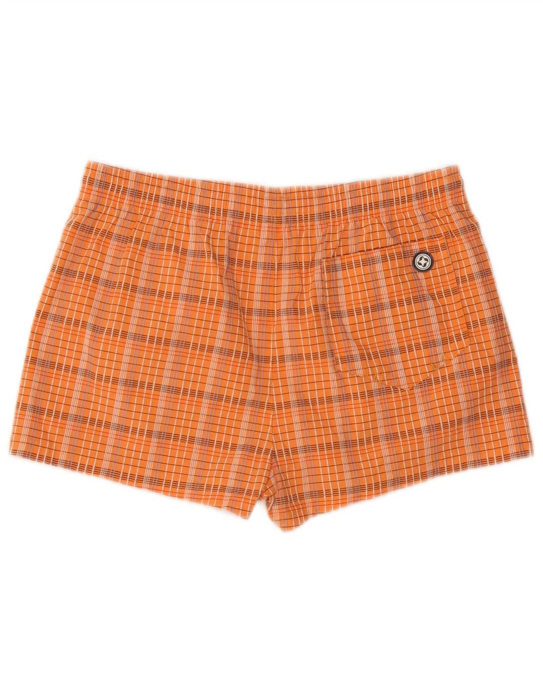 COLMAR Bañador Hombre IT 48 Medium Naranja Cuadros Algodón