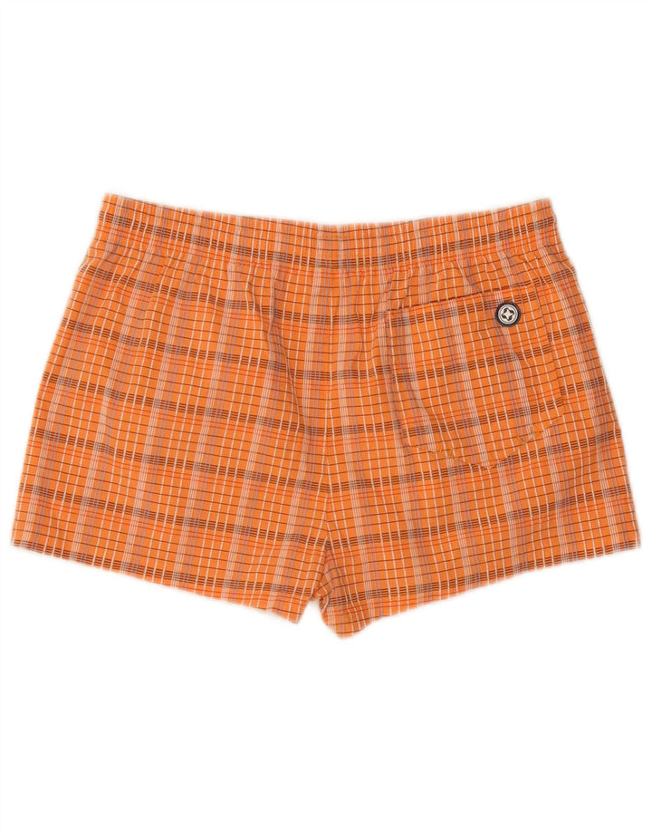 COLMAR Bañador Hombre IT 48 Medium Naranja Cuadros Algodón