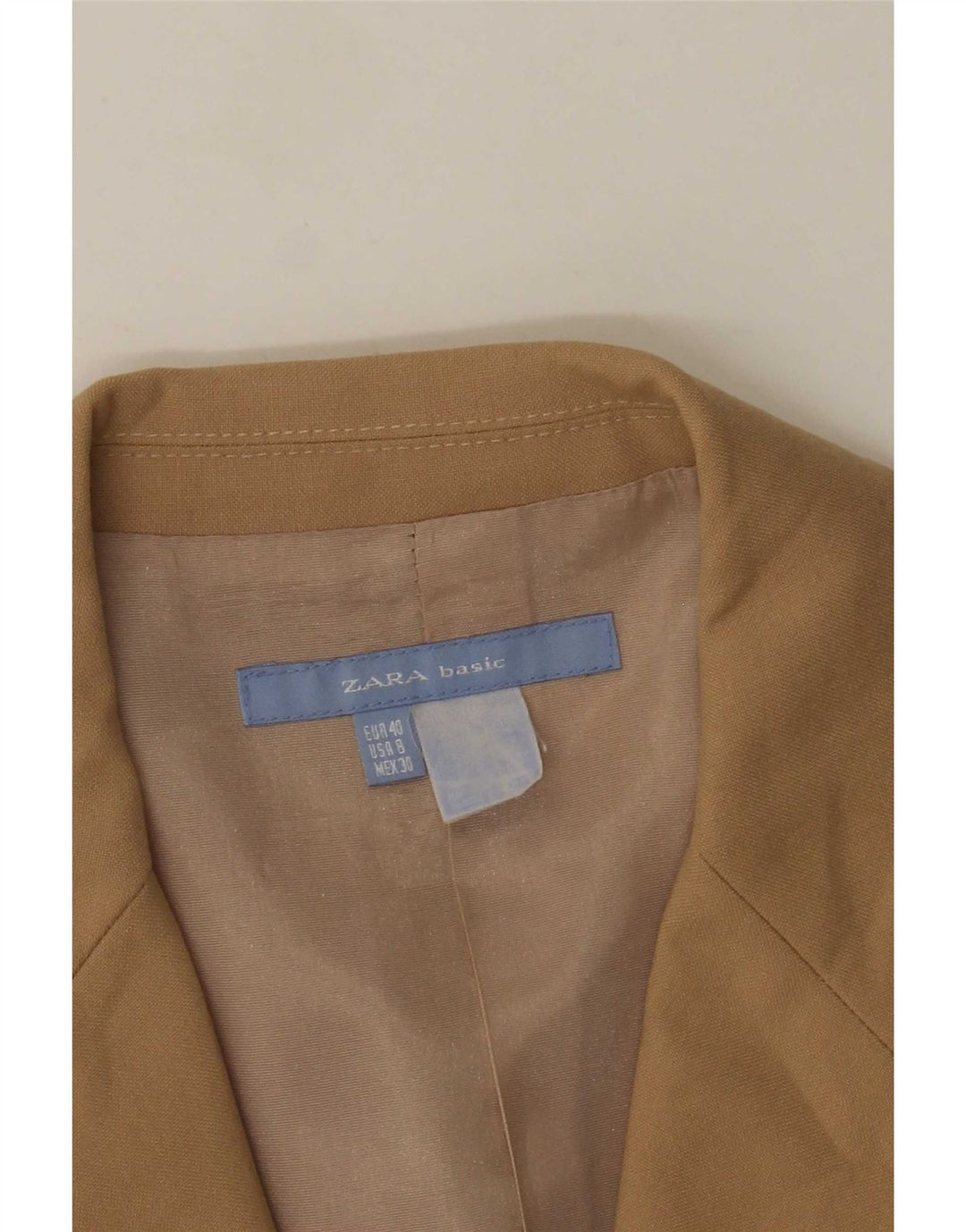 Zara Mujer Chaqueta Blazer De 3 Botones EU 40 Medium Beige