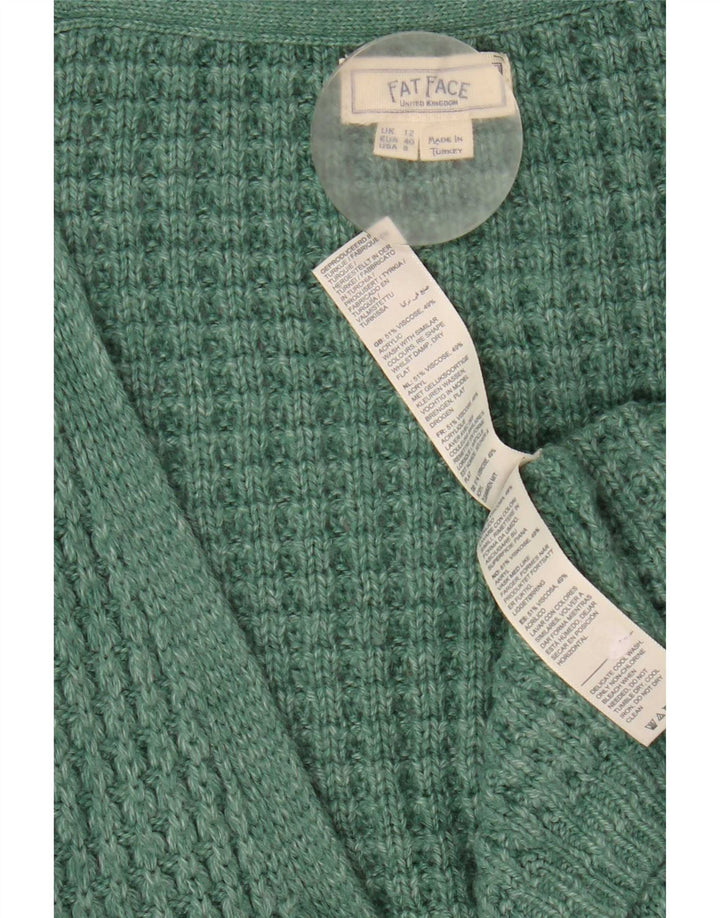 Fat Face - Cárdigan abierto de gran tamaño para mujer, talla 40, color verde medio