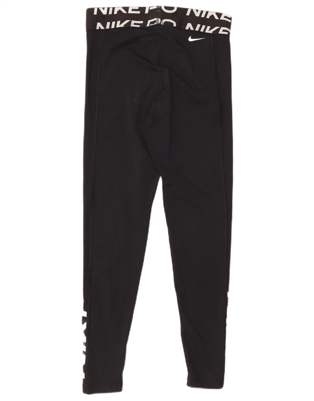 NIKE Leggings gráficos Dri Fit para mujer UK 12 Mediano Negro Poliéster