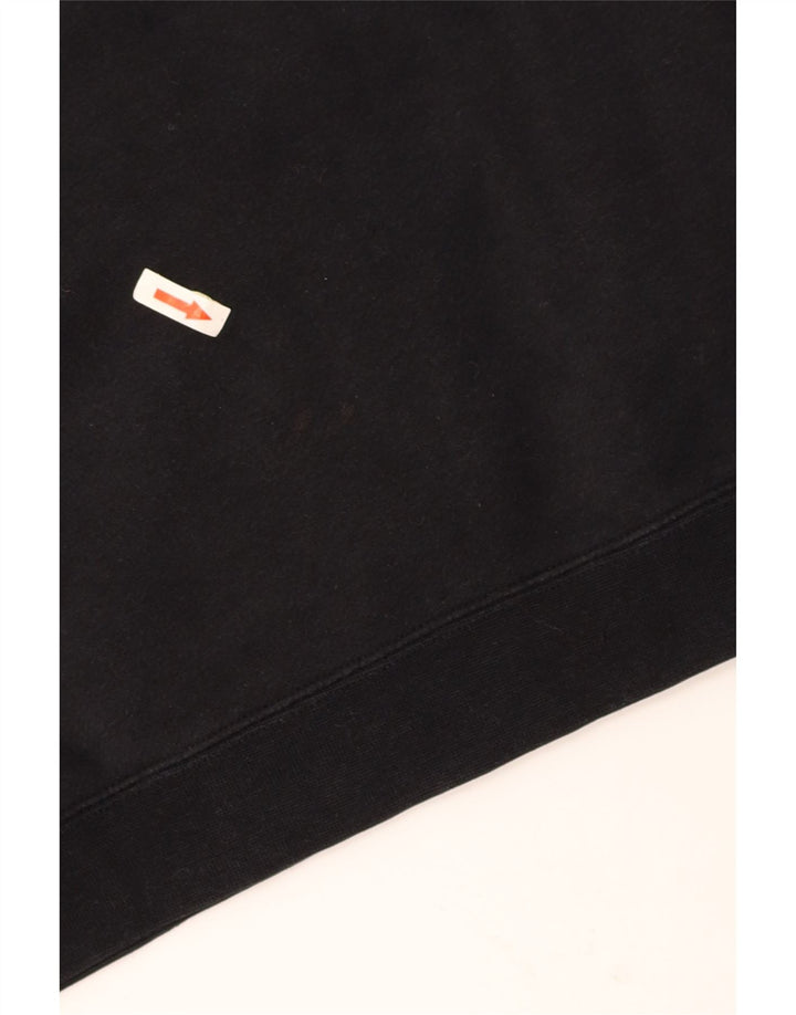 NIKE Mujer Crop Oversize Graphic Sudadera Jumper UK 10 Small Negro