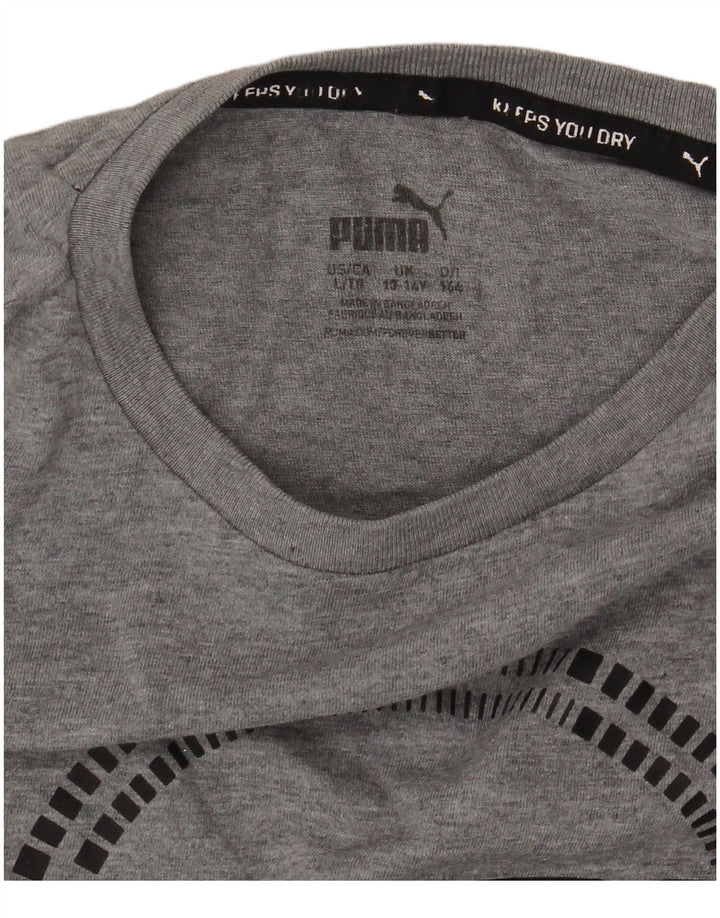 PUMA Camiseta gráfica para niños 13-14 años Gris Moteado