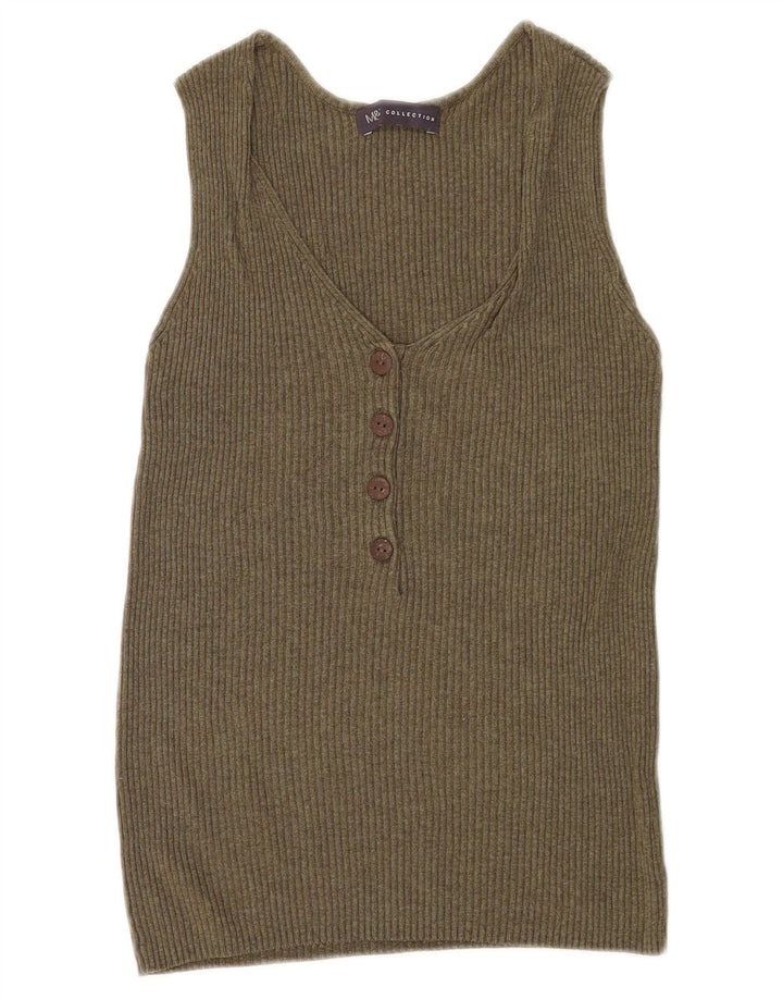 Marks & Spencer - Camiseta sin mangas para mujer, talla 8, color caqui