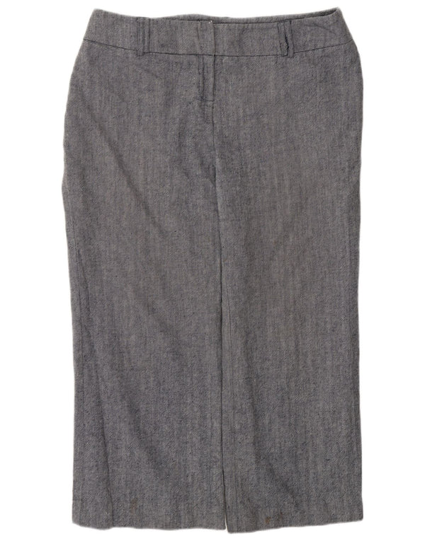 Marks & Spencer Pantalones Cortos de Cintura Alta para Mujer UK 46 Large W34 L26 Azul Marino
