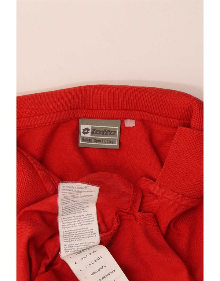Polo Lotto Hombre Algodón Rojo Medio