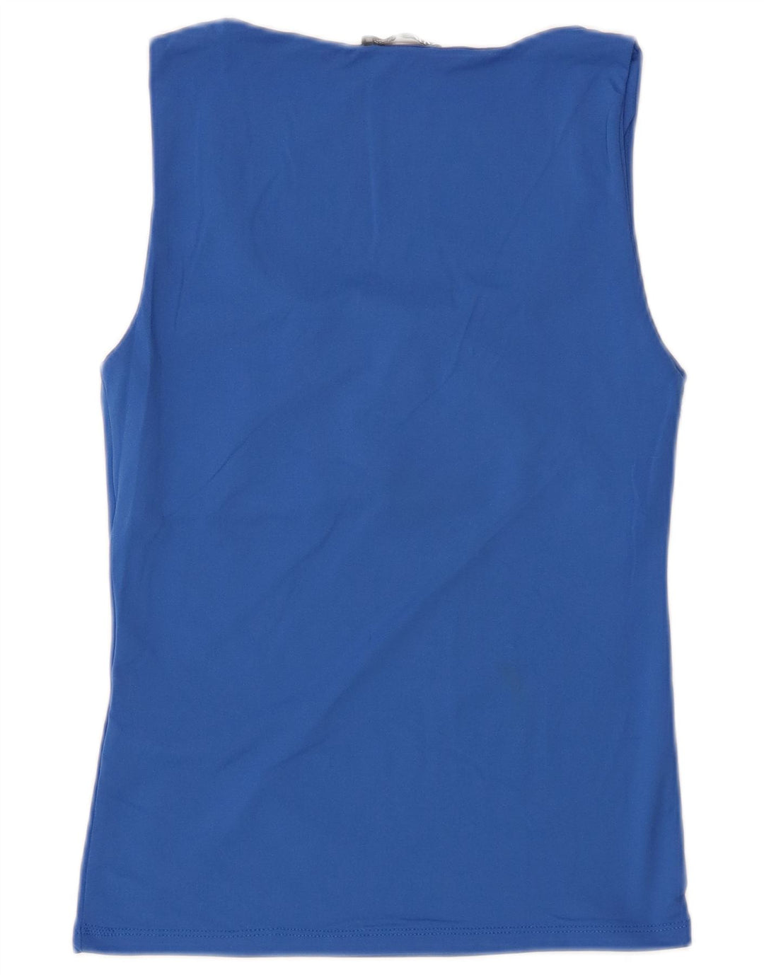 Zara Mujer Chaleco Top UK 12 Medio Azul Poliamida