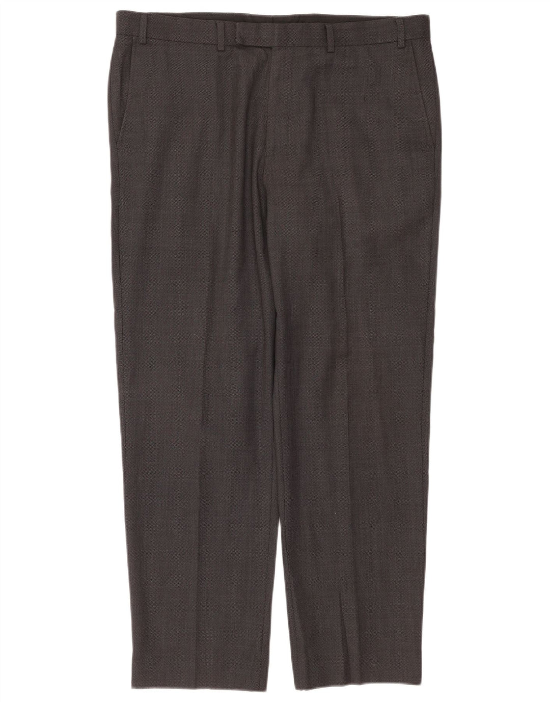 Marks & Spencer Pantalón de traje cónico para hombre W38 L31 Poliéster gris