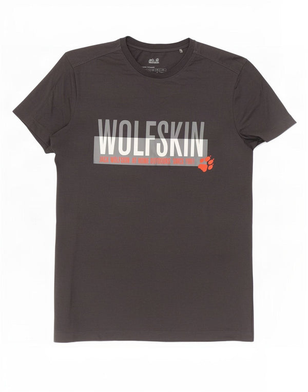 Jack Wolfskin Camiseta gráfica para hombre Top UK 34 XS Gris Algodón