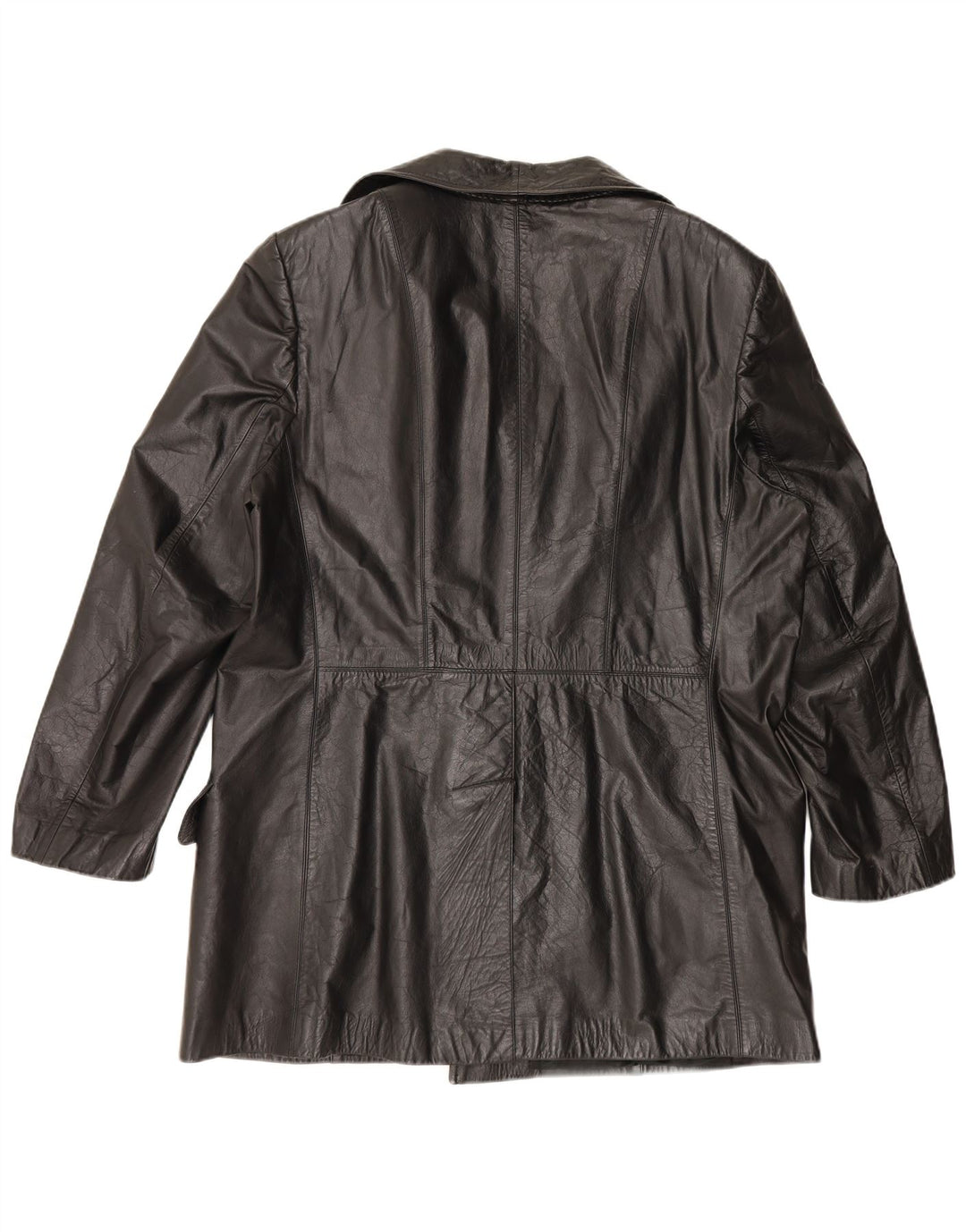 Chaqueta de cuero vintage para hombre Reino Unido 42 XL Negro