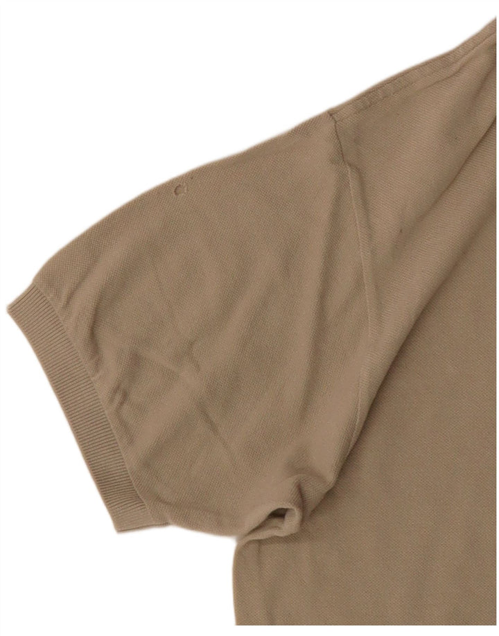 LACOSTE Polo para hombre talla 5 grande algodón beige