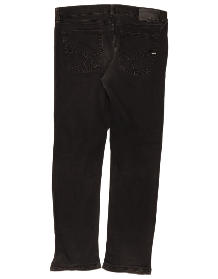 Vaqueros Albert Slim Gas Mujer W33 L28 Algodón Negro