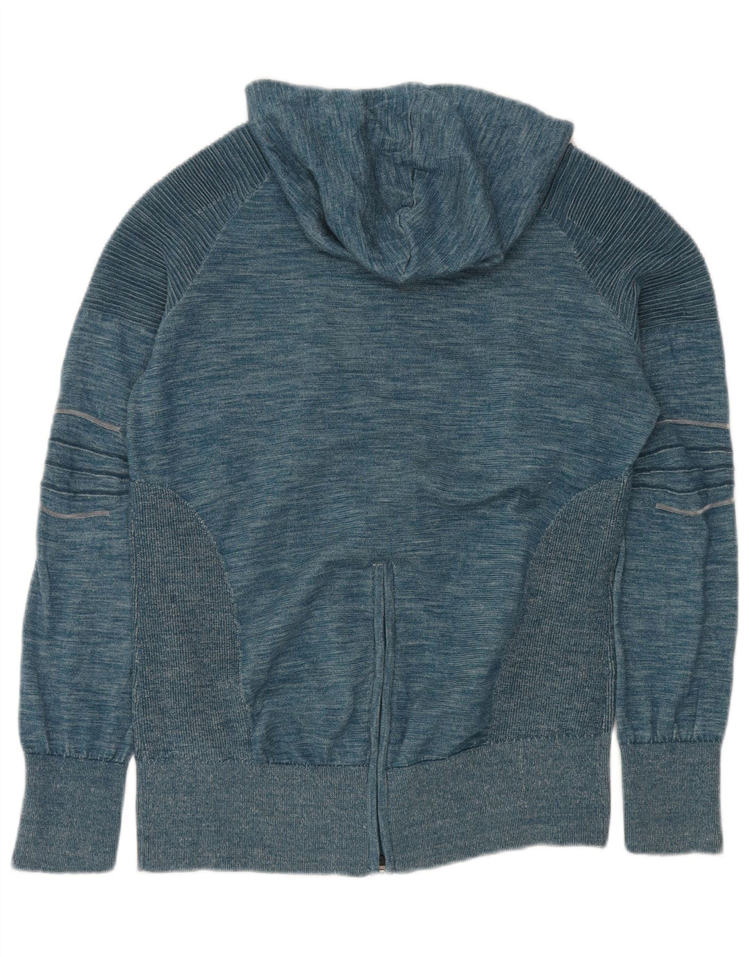 Adidas - Cárdigan con capucha para hombre, poliéster moteado azul grande