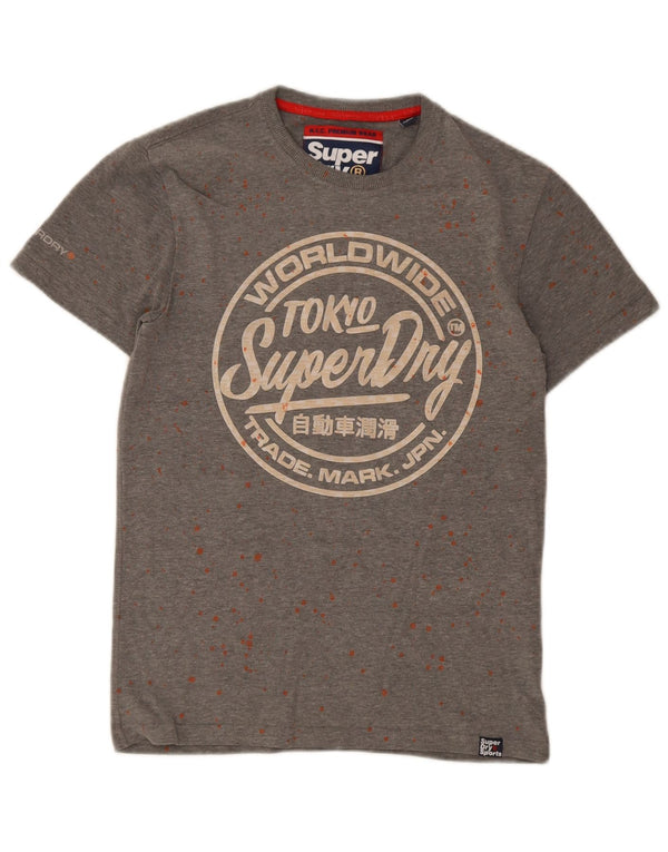 Superdry Camiseta Gráfica De Algodón Con Motivos Grises Pequeños Para Hombre