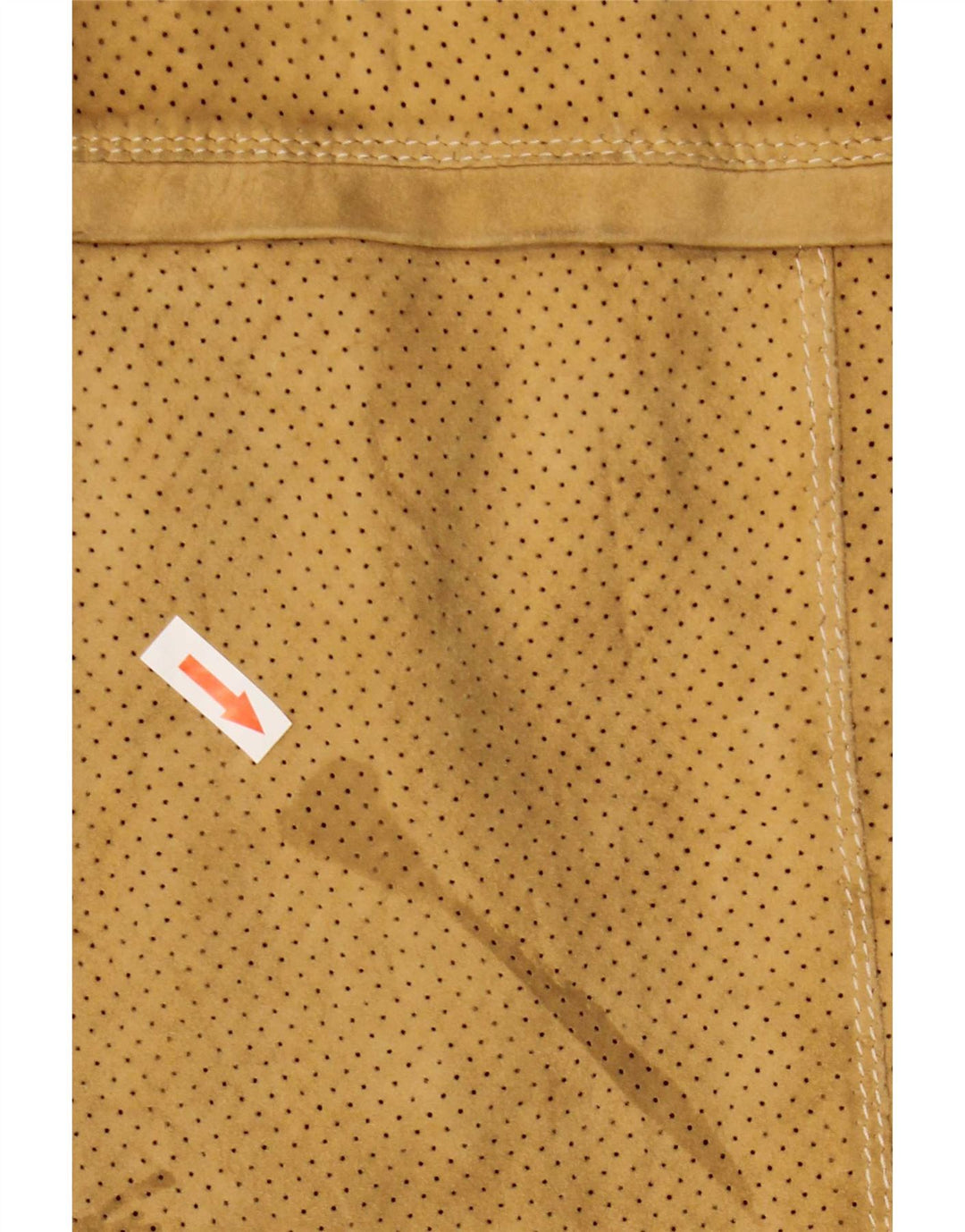 Vintage hombres ante chaqueta Reino Unido 34 XS Beige