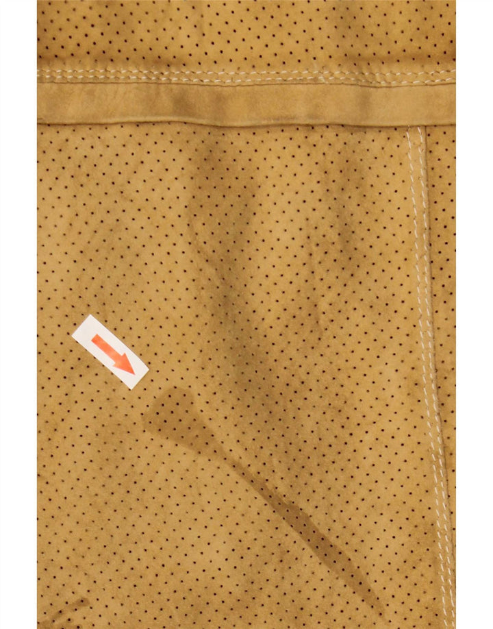 Vintage hombres ante chaqueta Reino Unido 34 XS Beige