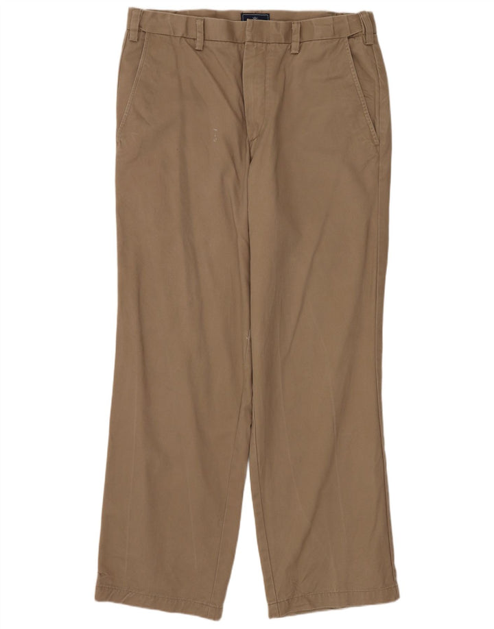 DOCKERS Pantalones chinos rectos de corte clásico para hombre W33 L30 Algodón beige