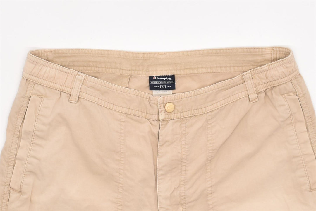 CHAMPION Mens Straight Casual Trousers Large W34 L26 Beige Cotton | Vintage | Thrift | Second-Hand | Used Clothing | Messina Hembry 