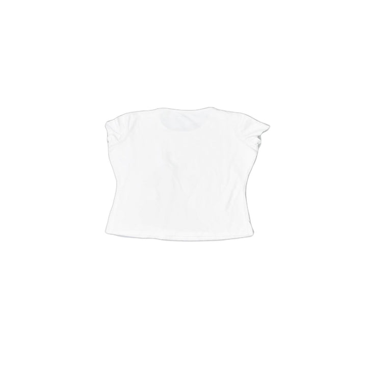 PEPE JEANS Womens Graphic T-Shirt Top UK 12 Medium White | Vintage | Thrift | Second-Hand | Used Clothing | Messina Hembry 