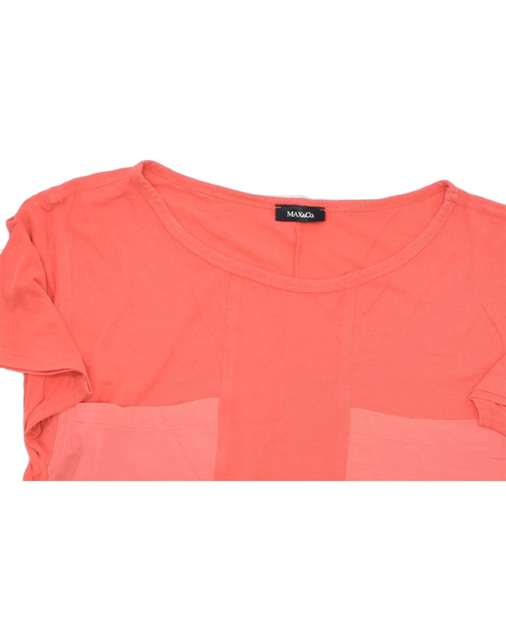 MAX & CO. Womens T-Shirt Top UK 16 Large Red | Vintage | Thrift | Second-Hand | Used Clothing | Messina Hembry 