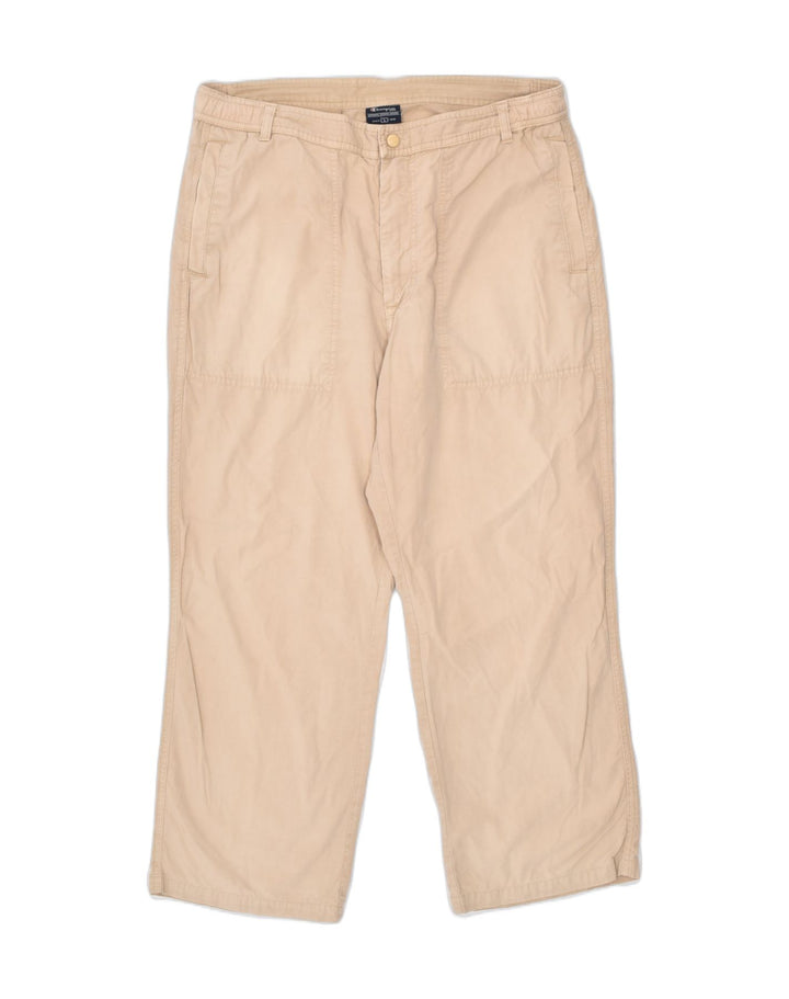 CHAMPION Mens Straight Casual Trousers Large W34 L26 Beige Cotton | Vintage | Thrift | Second-Hand | Used Clothing | Messina Hembry 