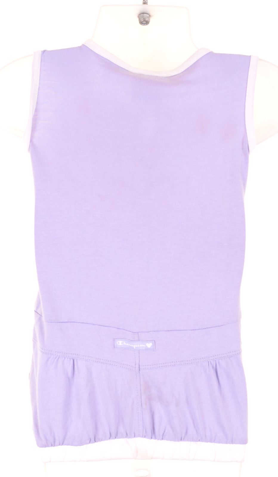 CHAMPION Girls Bubble Dress 6-9 Months XS Purple Cotton - Second Hand & Vintage Designer Clothing - Messina Hembry