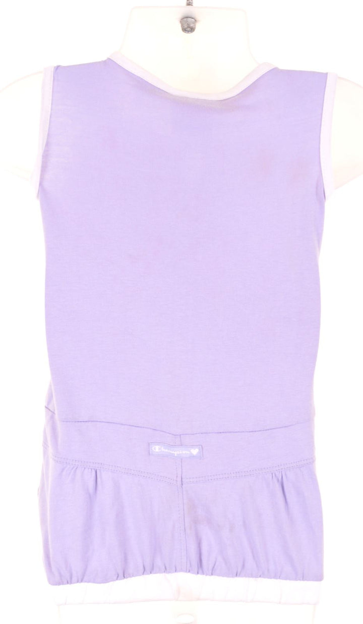 CHAMPION Girls Bubble Dress 6-9 Months XS Purple Cotton - Second Hand & Vintage Designer Clothing - Messina Hembry