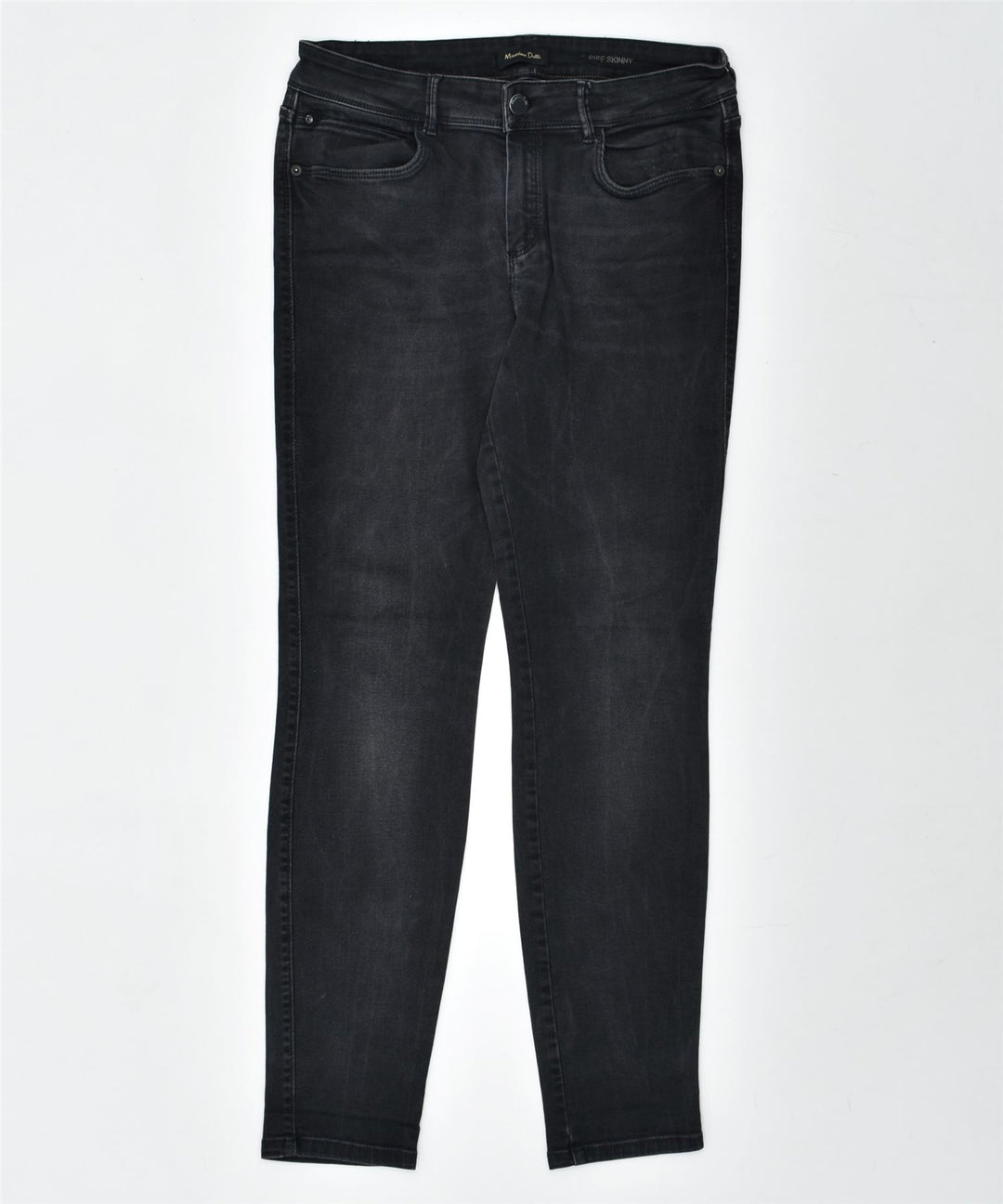 MASSIMO DUTTI Womens Mid Rise Skinny Jeans W28 L29 Black Cotton | Vintage | Thrift | Second-Hand | Used Clothing | Messina Hembry 